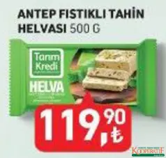 TARIM KREDİ ANTEP FISTIKLI TAHİN HELVASI 500 G fiyat ve kampanya bilgisi